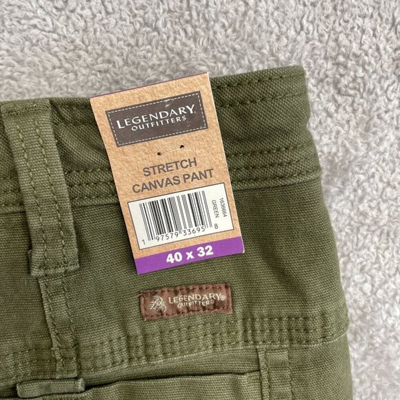 NEW Legendary Outfitters Men's 40x32 Stretch Canvas Pants Olive Workwear - Picture 5 of 8